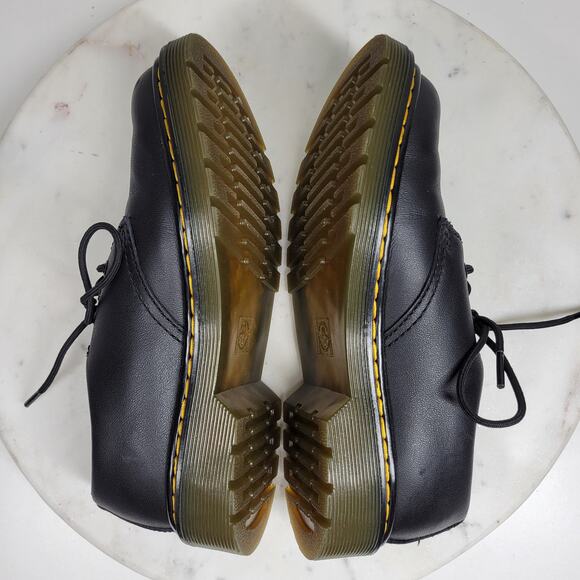 Dr Martens Derby Shoes Kids 2 Black Leather Lace Up‎ Chunky - Picture 15 of 15